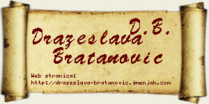 Dražeslava Bratanović vizit kartica